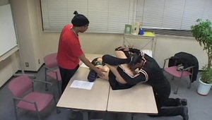 Hot japanese amateur voyeur threesome