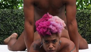 NetGirl: Ebony doggy fuck