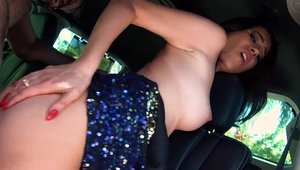 Sex scene in company with brunette