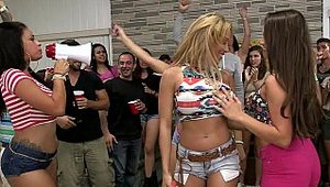 Dorm Invasion: Teal Conrad crazy group sex at the party