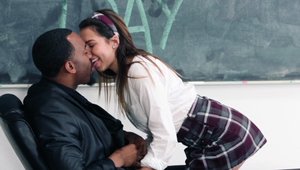 Ramming hard along with teen chick