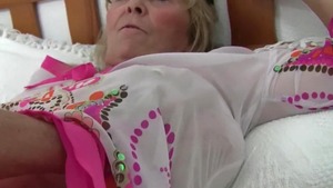 British granny ramming hard solo