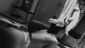 Asa Akira next to Cadence St John