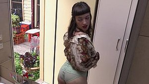 Girls Out West: Wild brunette Loretta Wolf fingering