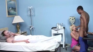 Fucking along with huge tits ebony blonde hair