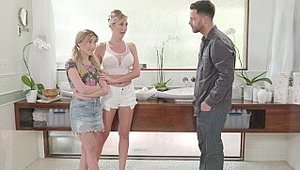 Nuru Massage: Blonde haired Brett Rossi FFM porno in HD