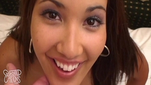 Exotic babe latina amateur sucks big cock & Pussy fucked