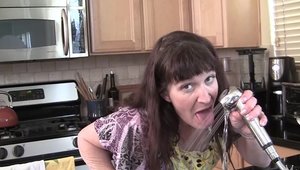 Aunt Judy's: Mature sucks dick and fucks in the kitchen