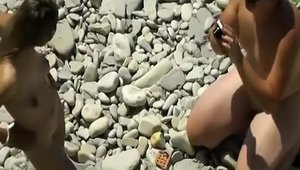 Nude amateur wishes voyeur fucking hard at the beach
