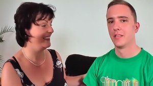 Mature goes wild on cock HD