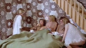 Blonde haired Brigitte Lahaie group sex