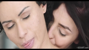 Shaved Stacy Bloom and wild Katy Rose art pussy fucking